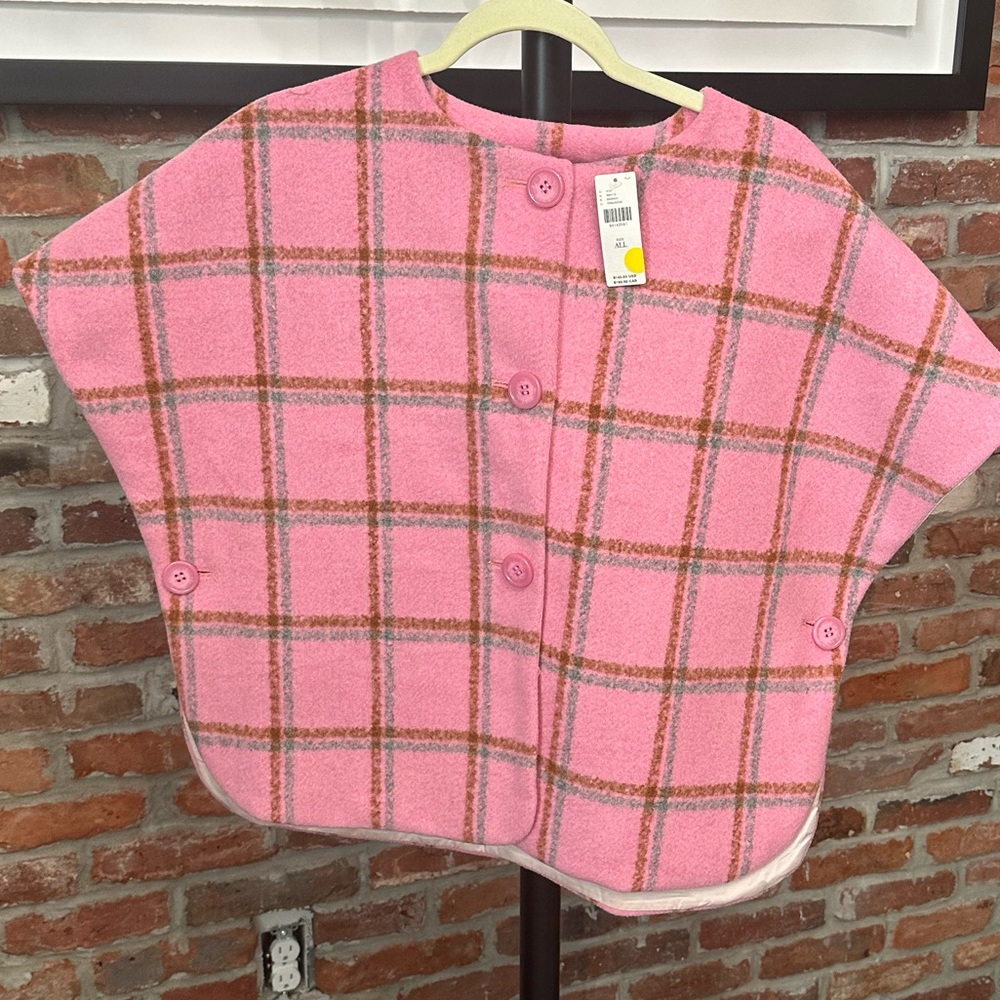 Anthropologie pink/rose poncho